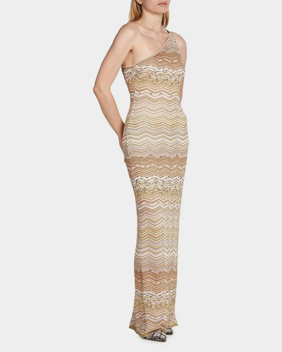 Missoni Metallic Chevron One-Shoulder Maxi Dress | Thumbnail 6 Missoni Metallic Chevron One-Shoulder Maxi Dress | Thumbnail 6