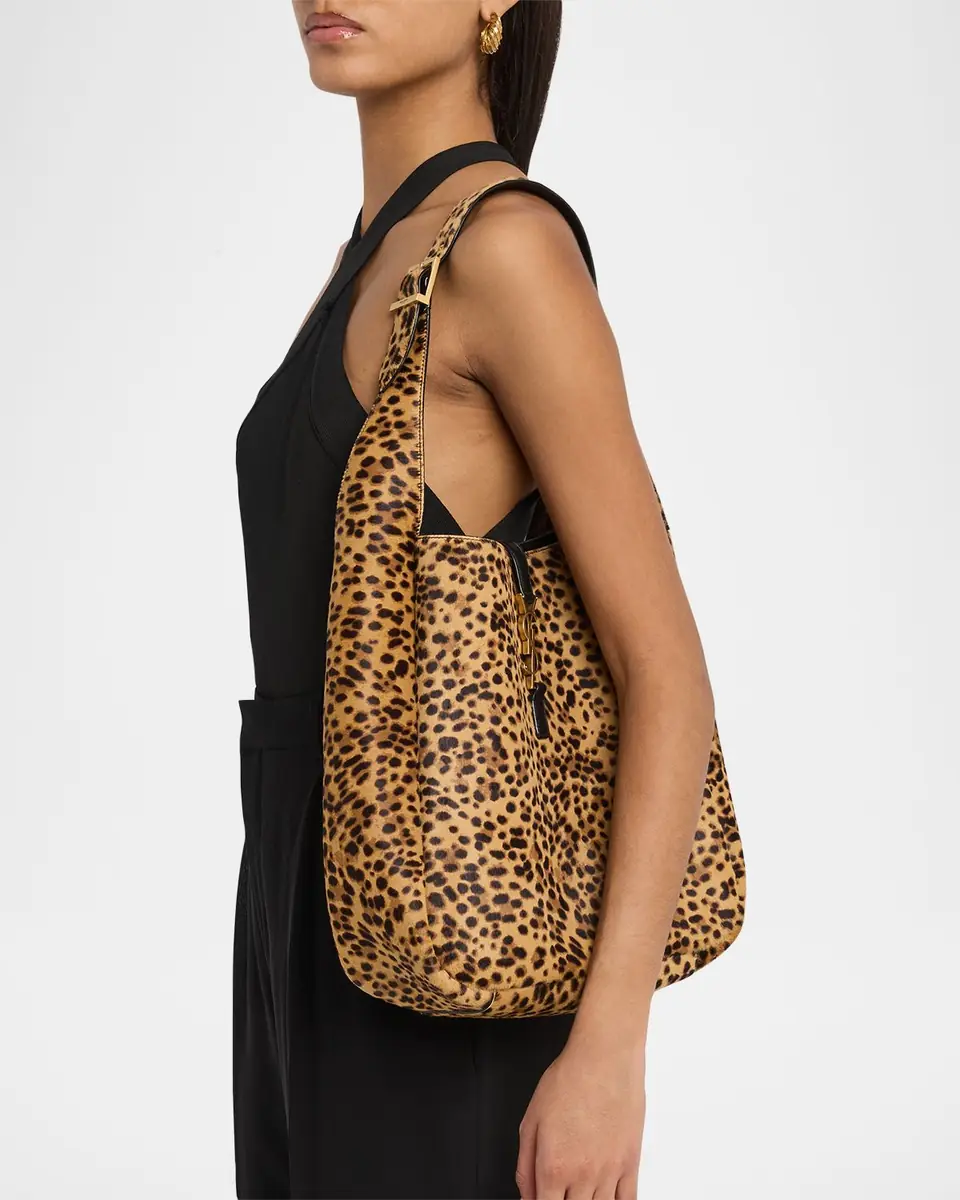 Saint Laurent Le 5 A 7 Large Animal-Print Calf Hair Shoulder Bag | Thumbnail 2 Saint Laurent Le 5 A 7 Large Animal-Print Calf Hair Shoulder Bag | Thumbnail 2
