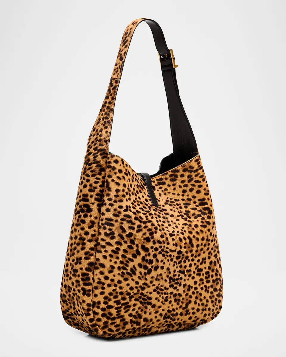 Saint Laurent Le 5 A 7 Large Animal-Print Calf Hair Shoulder Bag | Thumbnail 3 Saint Laurent Le 5 A 7 Large Animal-Print Calf Hair Shoulder Bag | Thumbnail 3