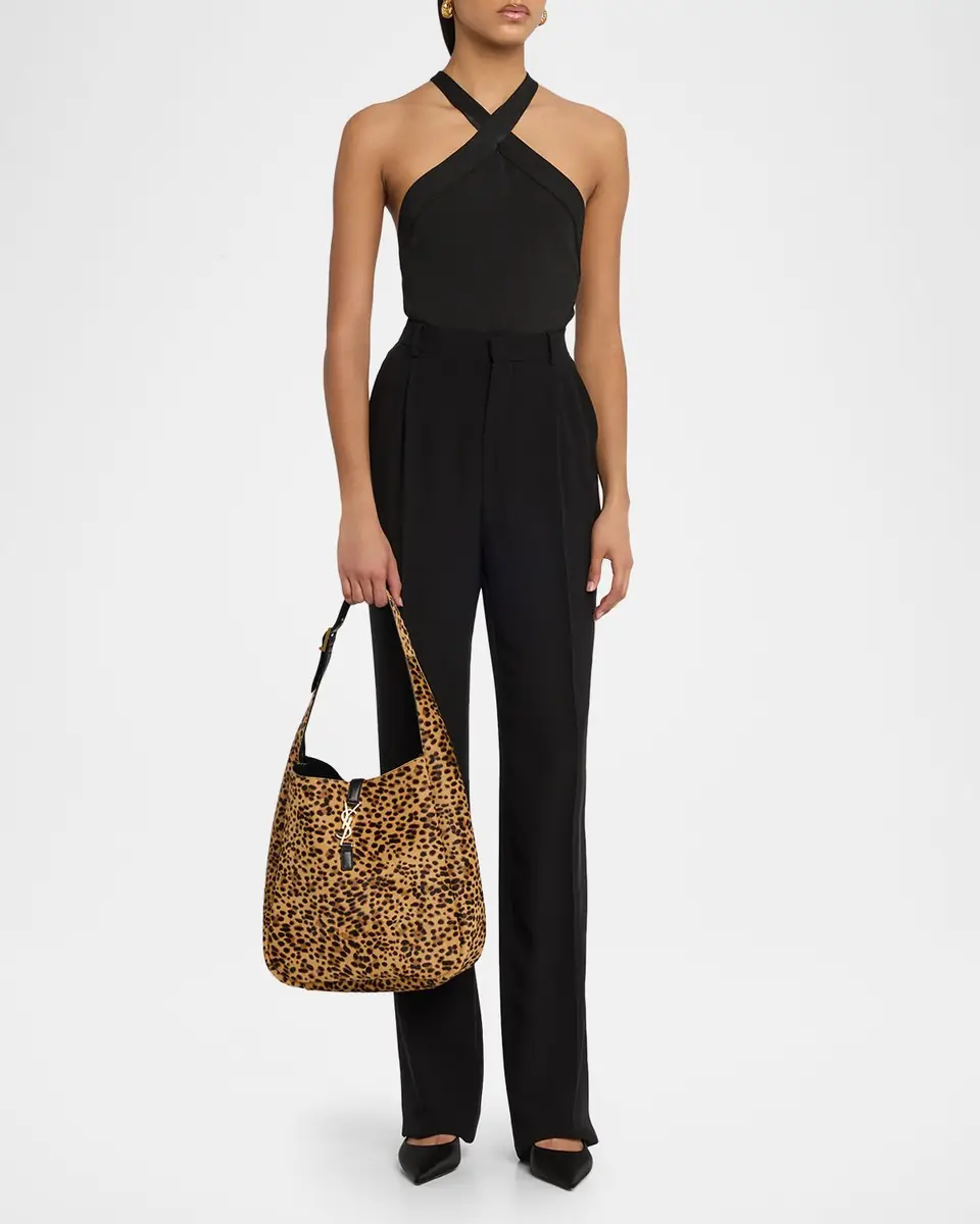 Saint Laurent Le 5 A 7 Large Animal-Print Calf Hair Shoulder Bag | Thumbnail 5 Saint Laurent Le 5 A 7 Large Animal-Print Calf Hair Shoulder Bag | Thumbnail 5