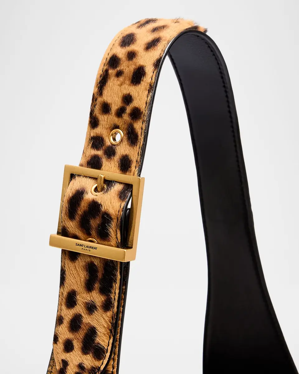 Saint Laurent Le 5 A 7 Large Animal-Print Calf Hair Shoulder Bag | Thumbnail 6 Saint Laurent Le 5 A 7 Large Animal-Print Calf Hair Shoulder Bag | Thumbnail 6