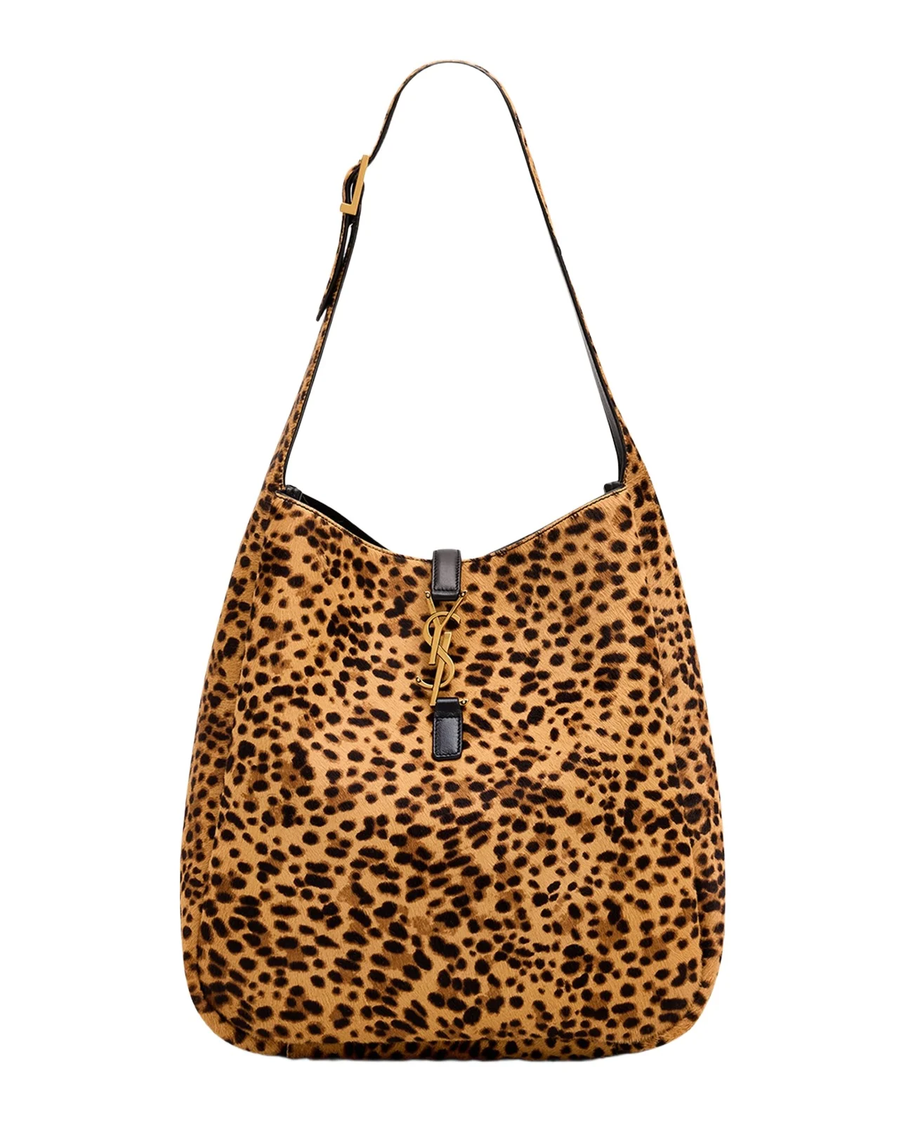 Saint Laurent Le 5 A 7 Large Animal-Print Calf Hair Shoulder Bag
