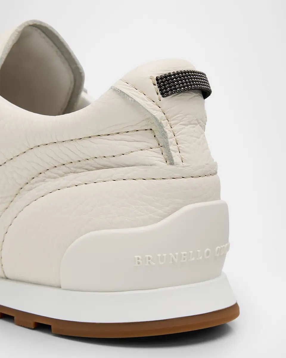 Brunello Cucinelli Leather Lace-Up Sneakers | Thumbnail 5 Brunello Cucinelli Leather Lace-Up Sneakers | Thumbnail 5