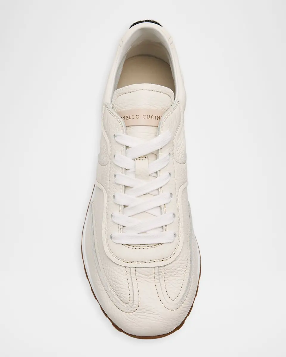 Brunello Cucinelli Leather Lace-Up Sneakers | Thumbnail 6 Brunello Cucinelli Leather Lace-Up Sneakers | Thumbnail 6