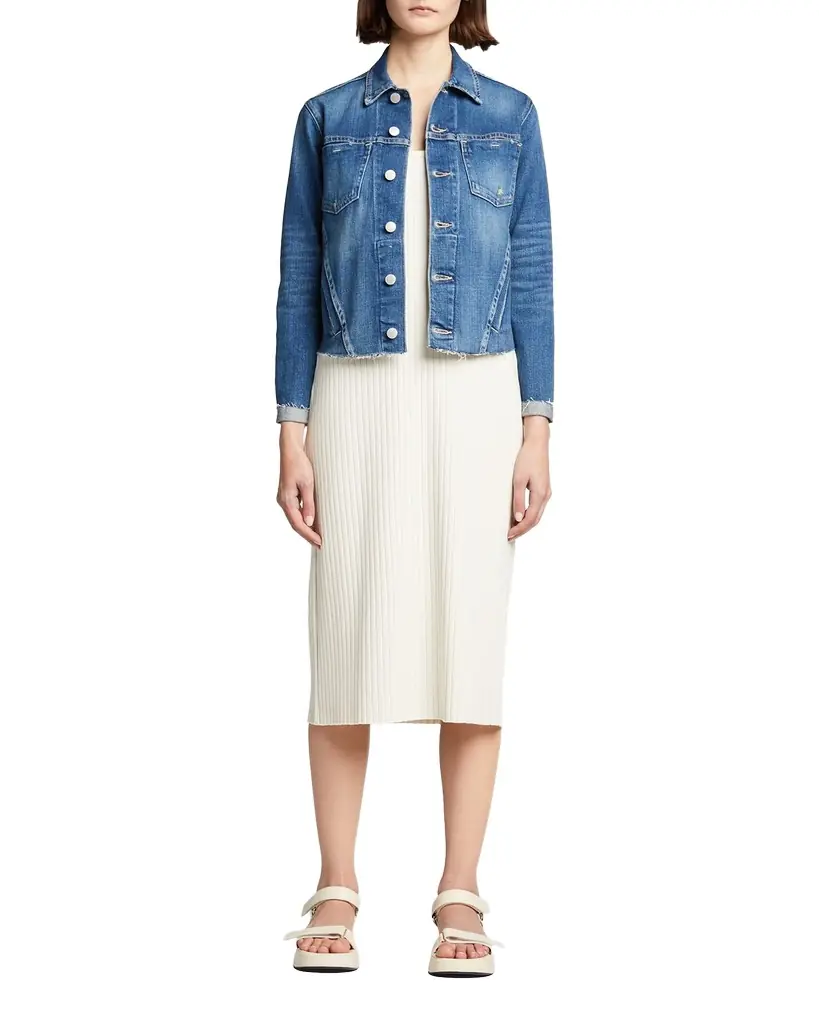 L'Agence Janelle Slim Raw-Edge Jacket | Image 1 L'Agence Janelle Slim Raw-Edge Jacket | Image 1