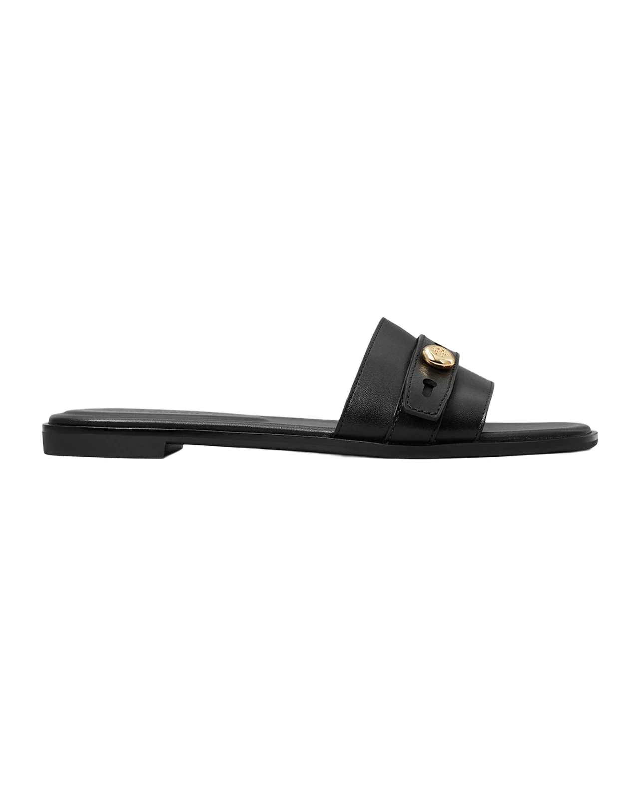 Tory Burch Romy Leather Slide Sandals