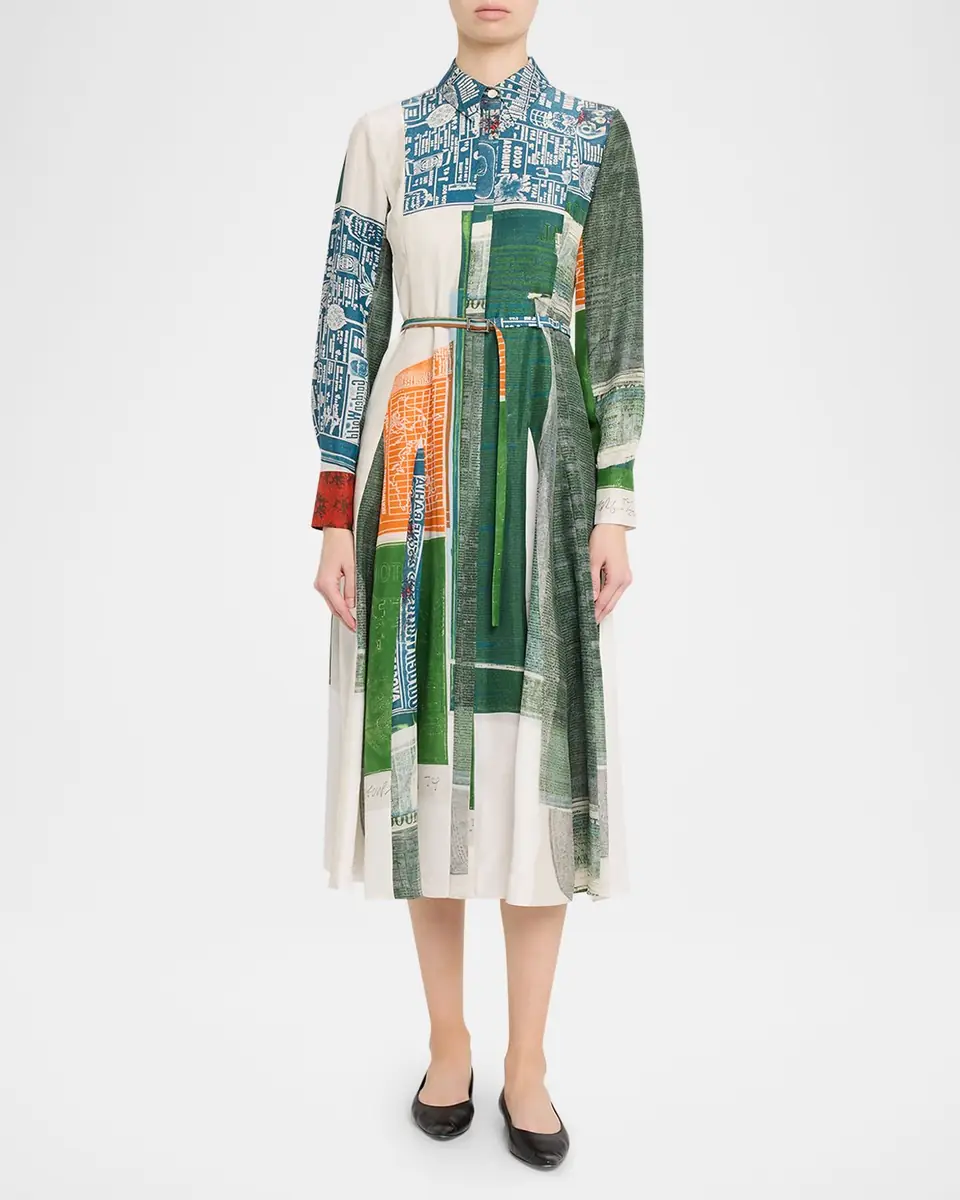 Jason Wu Collection x Robert Rauschenberg Sandwashed Silk Midi Shirtdress | Thumbnail 2 Jason Wu Collection x Robert Rauschenberg Sandwashed Silk Midi Shirtdress | Thumbnail 2