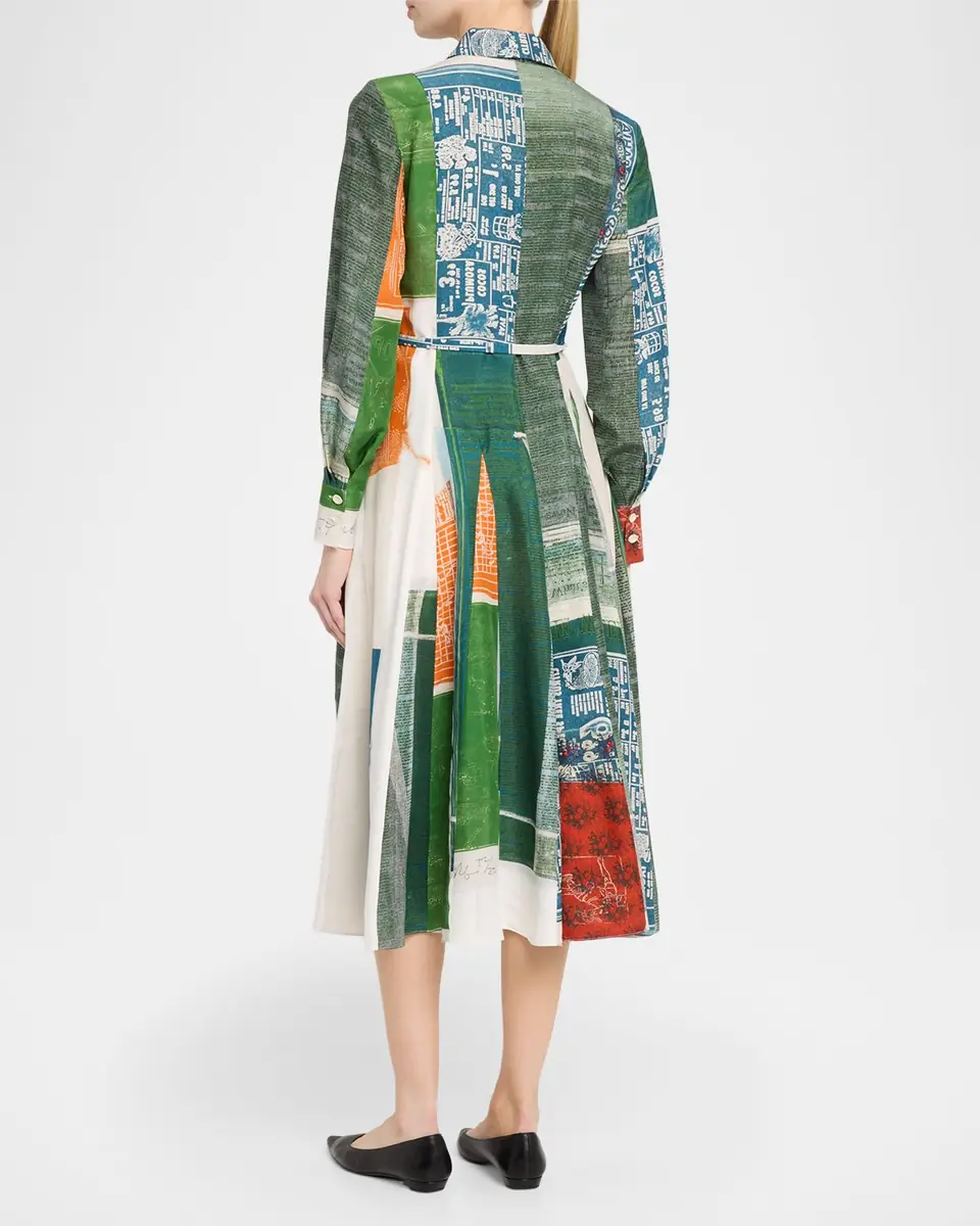 Jason Wu Collection x Robert Rauschenberg Sandwashed Silk Midi Shirtdress | Thumbnail 3 Jason Wu Collection x Robert Rauschenberg Sandwashed Silk Midi Shirtdress | Thumbnail 3