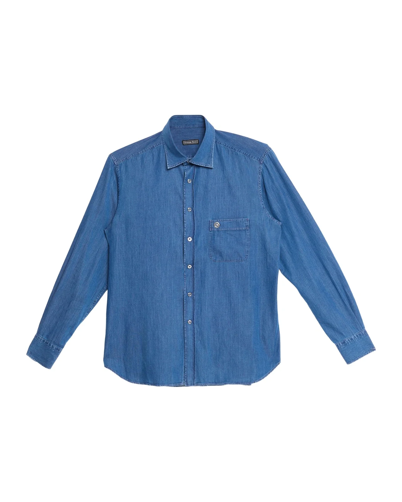 Men's Denim Snap-Front Button-Down Shirt Men's Denim Snap-Front Button-Down Shirt
