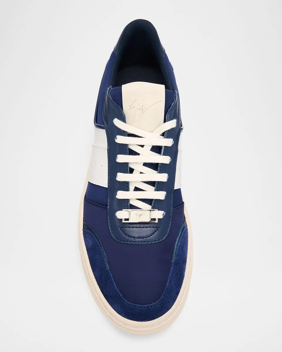 Giuseppe Zanotti Men's GZ-Nitro Leather & Suede Low-Top Sneakers | Thumbnail 4 Giuseppe Zanotti Men's GZ-Nitro Leather & Suede Low-Top Sneakers | Thumbnail 4