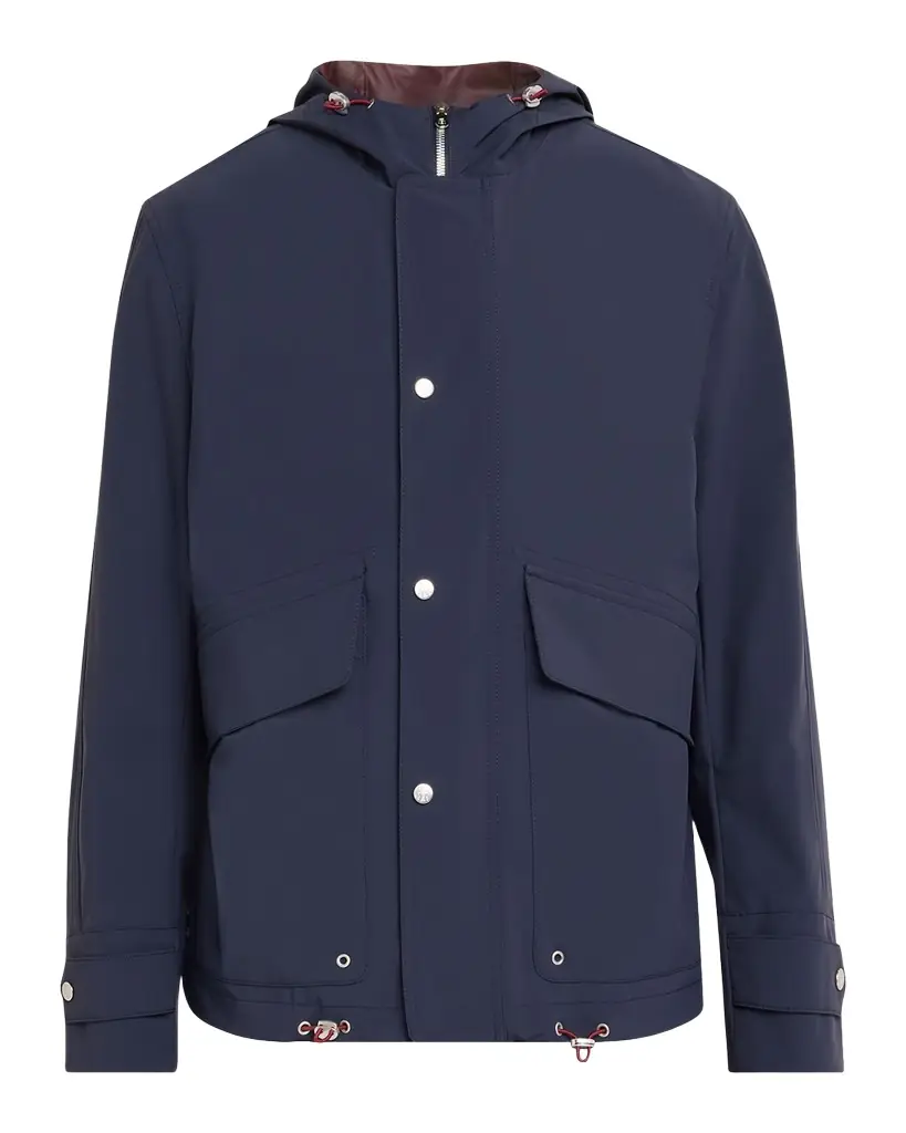 Brunello Cucinelli Men's Hooded Water-Resistant Jacket | Image 1 Brunello Cucinelli Men's Hooded Water-Resistant Jacket | Image 1