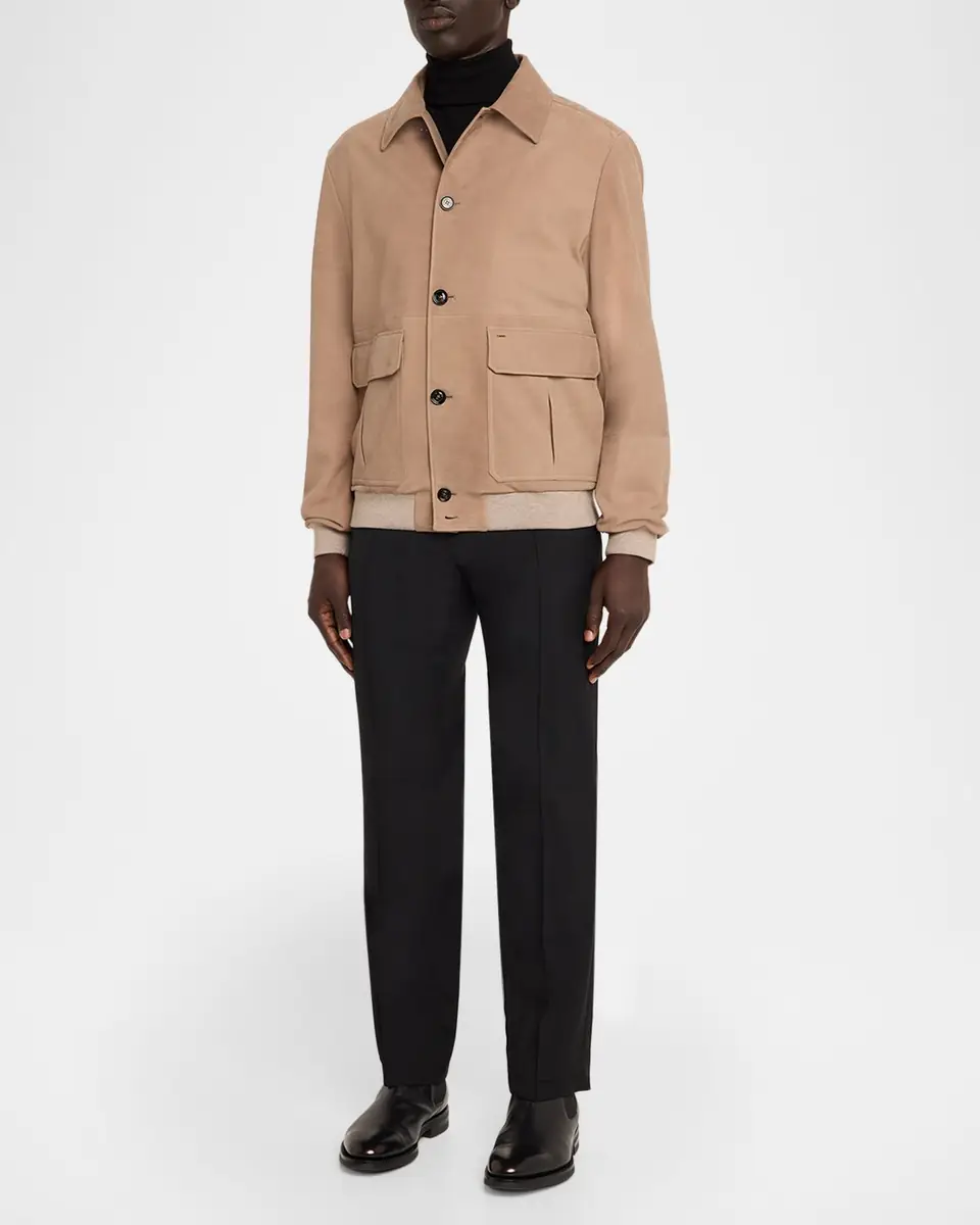 Stefano Ricci Men's Suede Button-Front Shirt Jacket | Thumbnail 2 Stefano Ricci Men's Suede Button-Front Shirt Jacket | Thumbnail 2