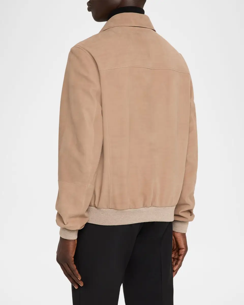 Stefano Ricci Men's Suede Button-Front Shirt Jacket | Thumbnail 3 Stefano Ricci Men's Suede Button-Front Shirt Jacket | Thumbnail 3
