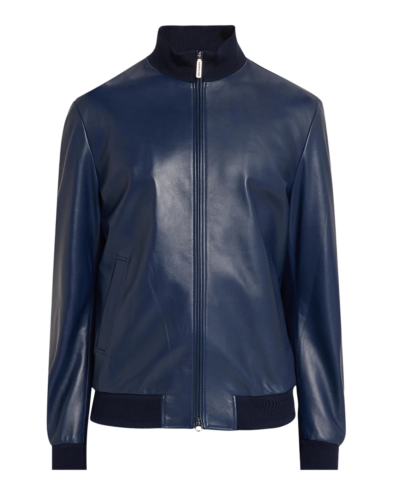 Stefano Ricci Men's Leather Knit-Trim Full-Zip Blouson