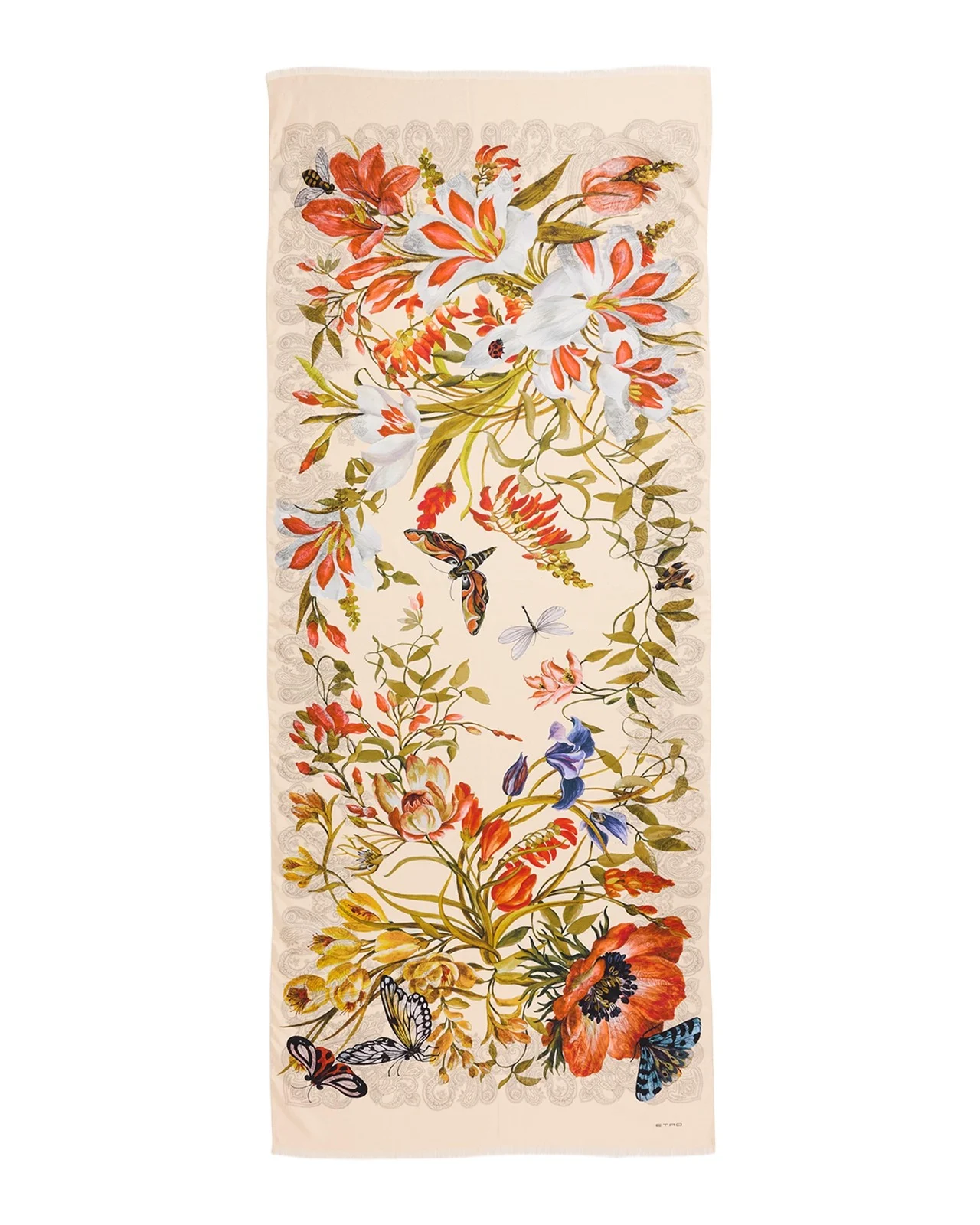 Bohemian Print Cotton & Silk Scarf