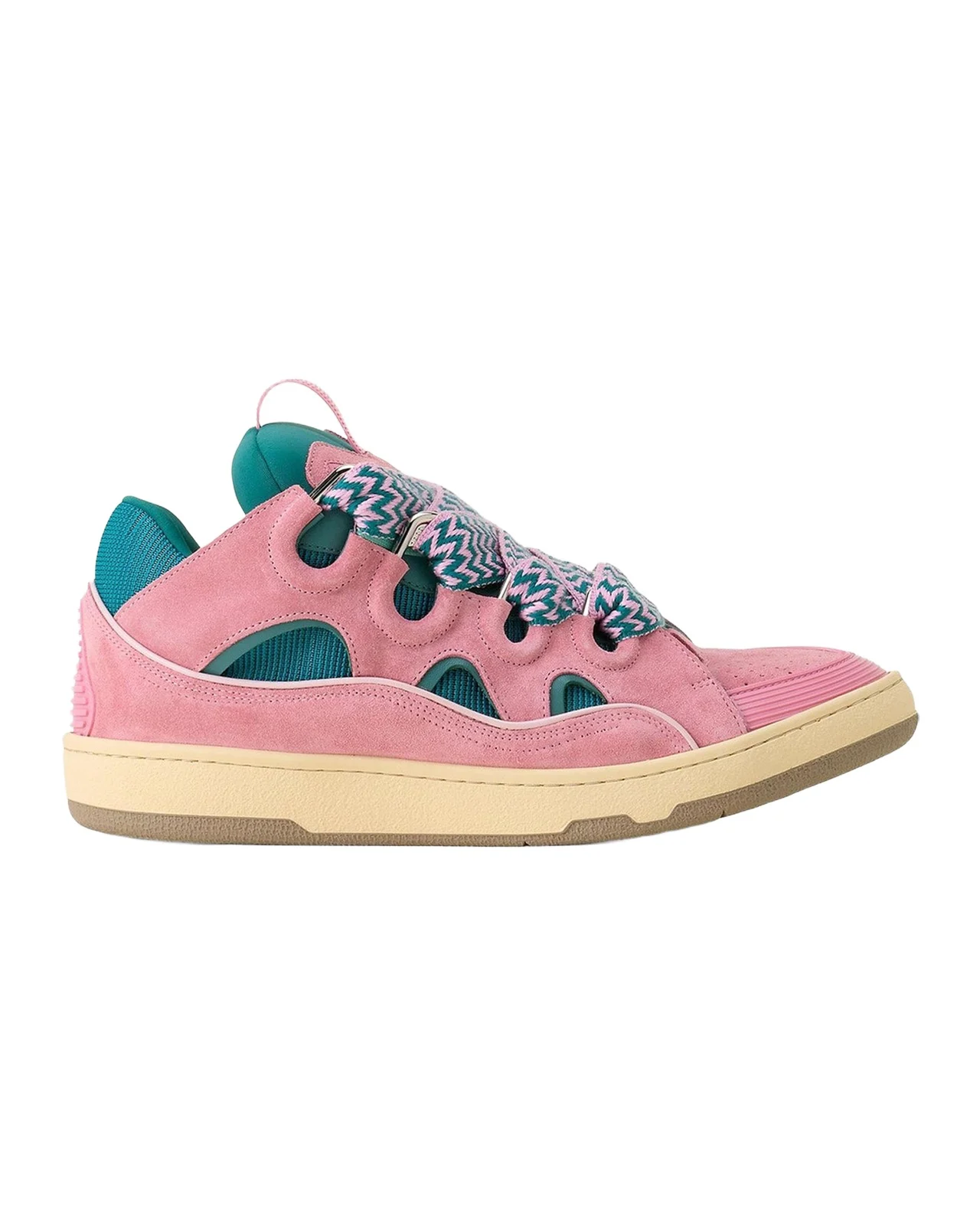 Lanvin Men's Curb Leather Skate Sneakers