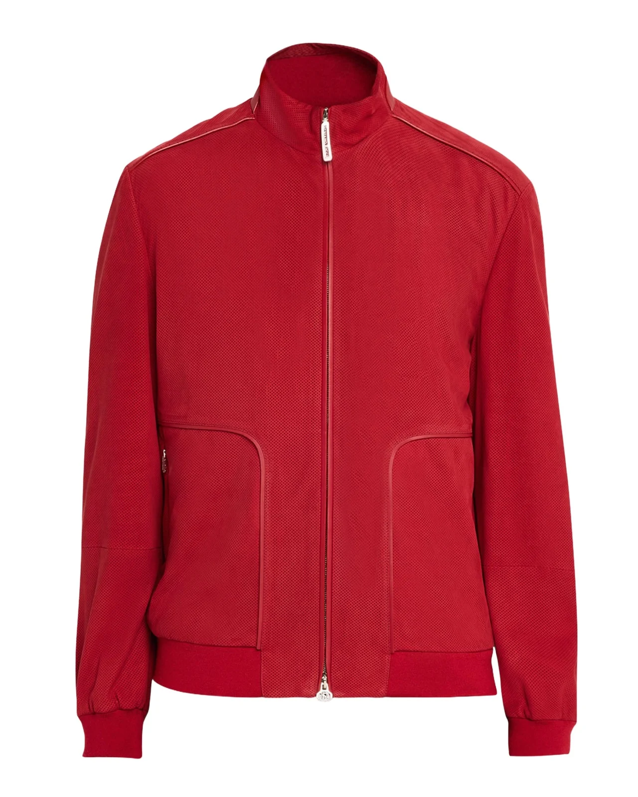 Stefano Ricci Men's Perforated Suede Zip-Pocket Blouson