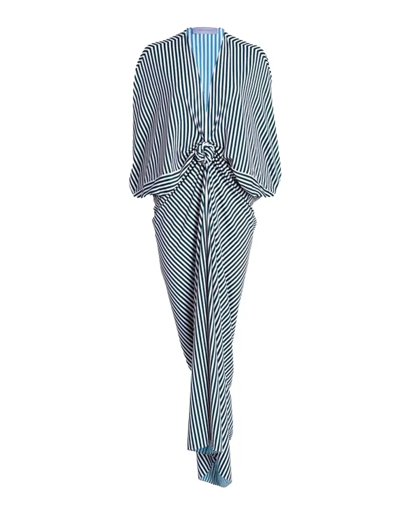 Silvia Tcherassi Fiore Striped Knotted Maxi Tunic Dress | Image 1 Silvia Tcherassi Fiore Striped Knotted Maxi Tunic Dress | Image 1