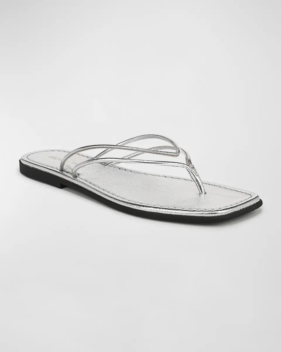 Veronica Beard Clea Metallic Leather Jelly Thong Sandals | Thumbnail 2 Veronica Beard Clea Metallic Leather Jelly Thong Sandals | Thumbnail 2