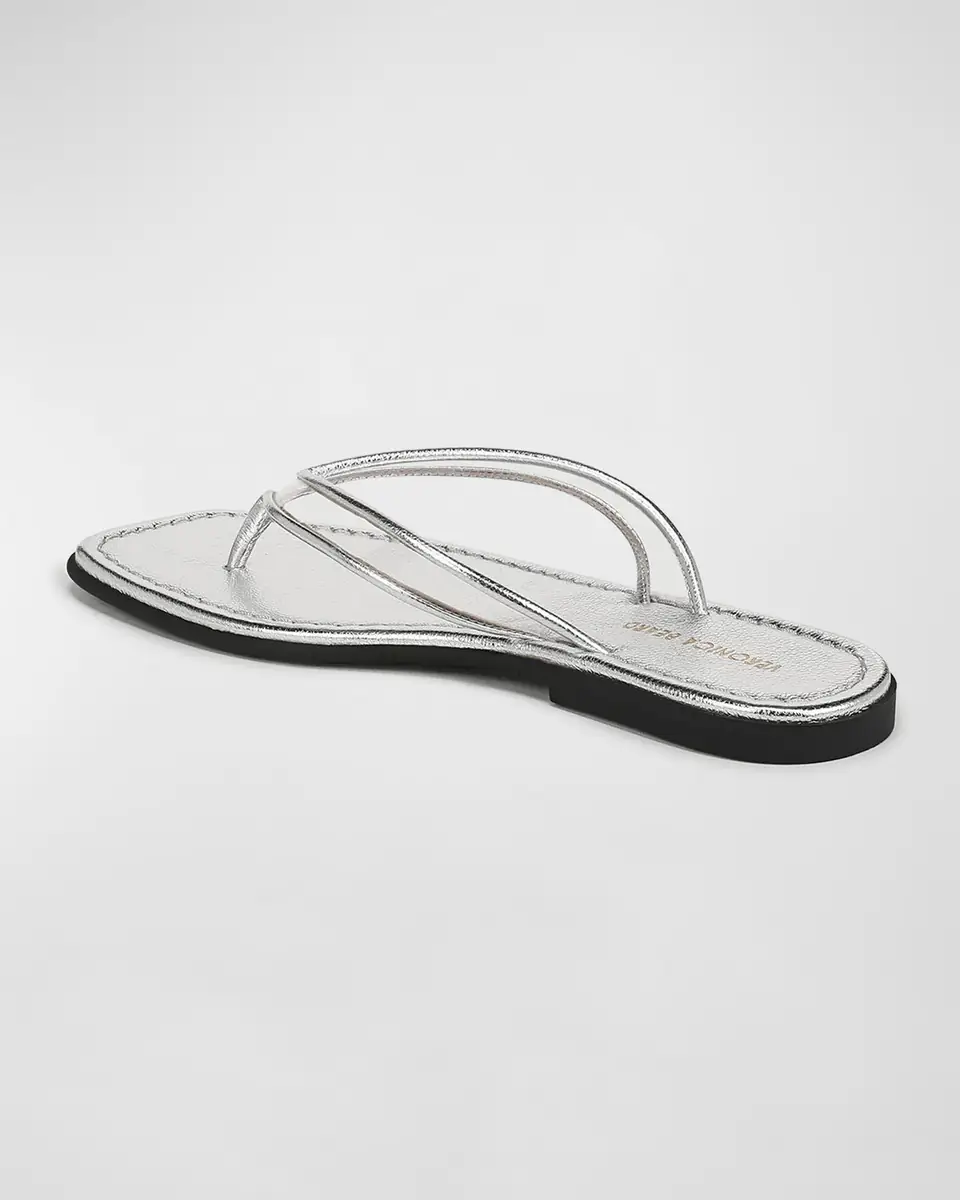 Veronica Beard Clea Metallic Leather Jelly Thong Sandals | Thumbnail 3 Veronica Beard Clea Metallic Leather Jelly Thong Sandals | Thumbnail 3