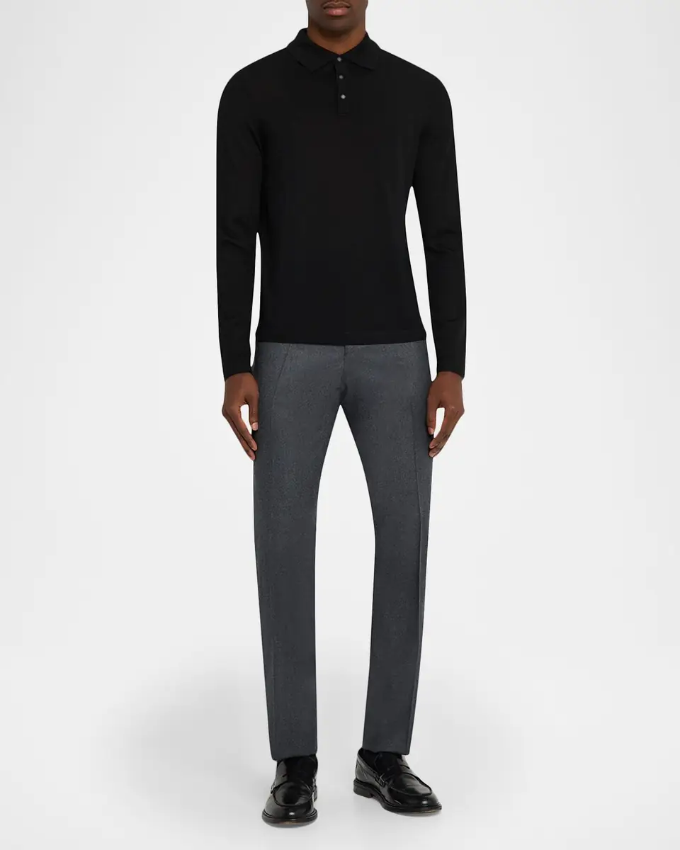 Cesare Attolini Men's Wool Slim-Fit Trousers | Thumbnail 2