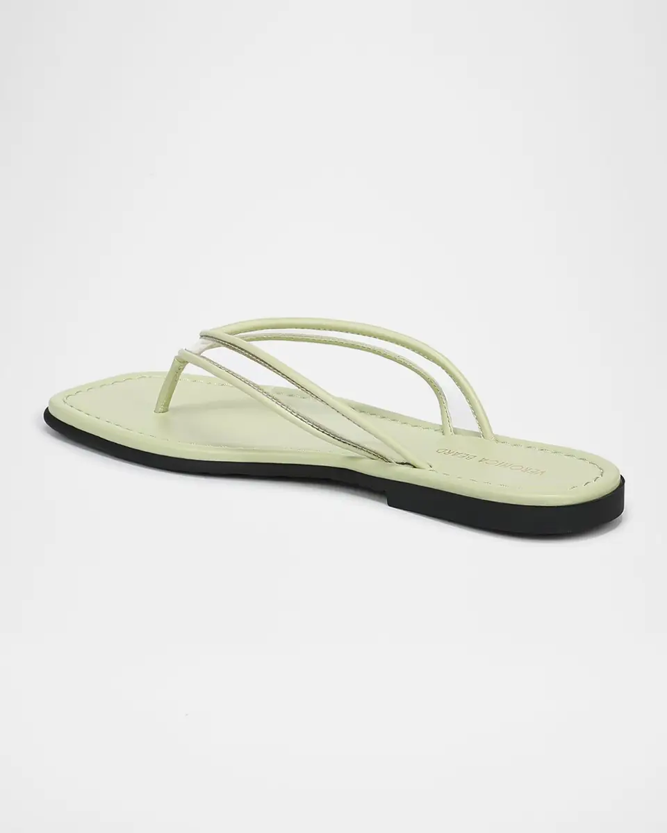 Veronica Beard Clea Leather-Trimmed Jelly Thong Sandals | Thumbnail 4 Veronica Beard Clea Leather-Trimmed Jelly Thong Sandals | Thumbnail 4
