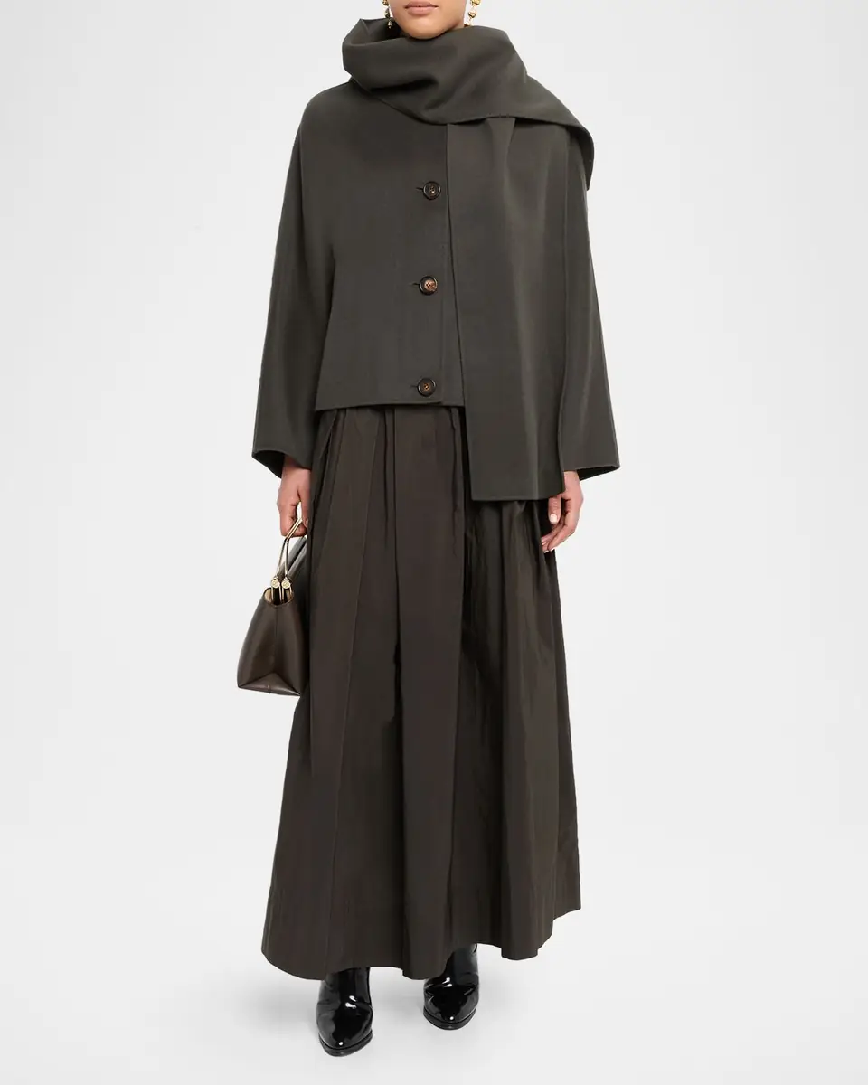 Max Mara Poldo Wool Long Wrap Coat | Thumbnail 2