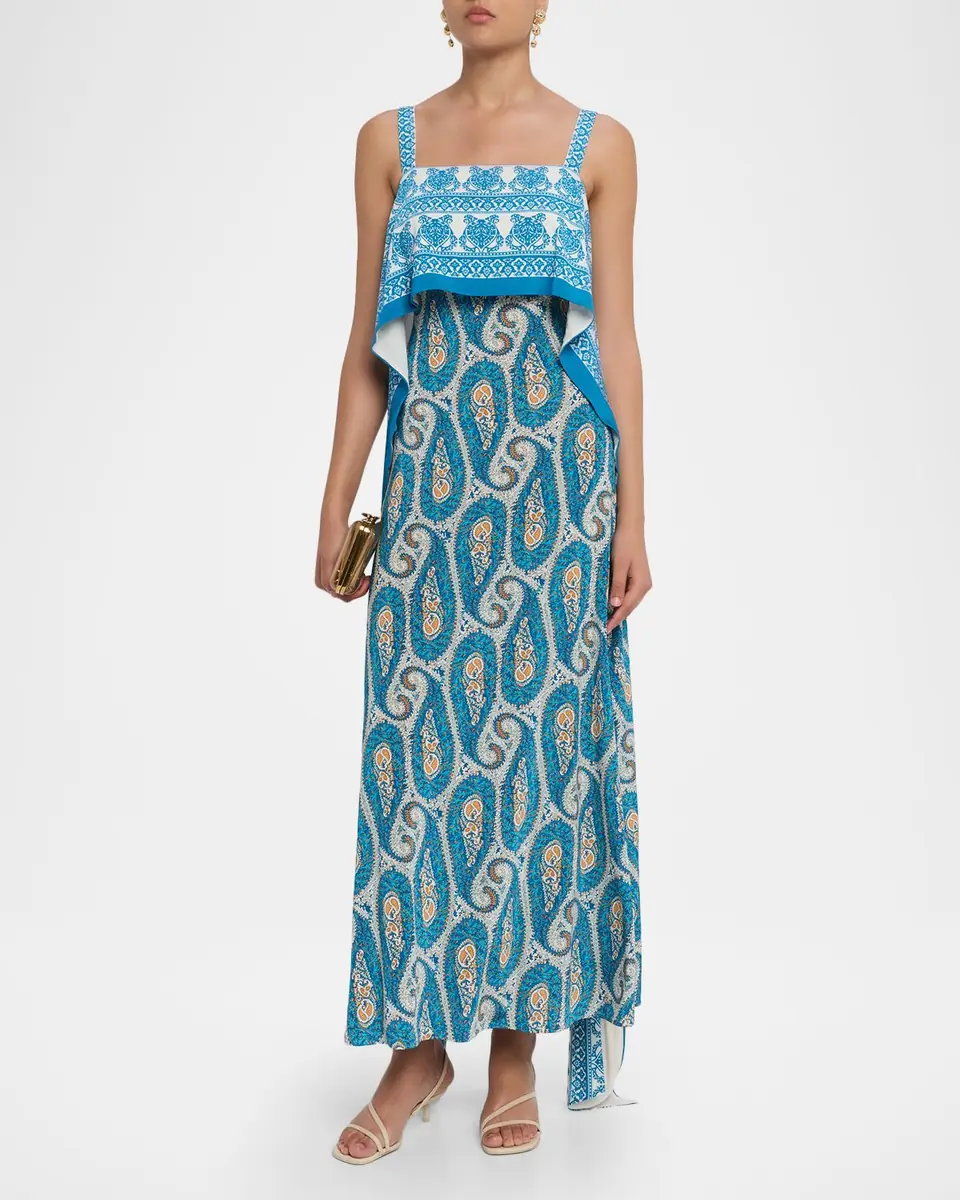 Etro Paisley-Print Sleeveless Panel Drape Maxi Dress | Thumbnail 2