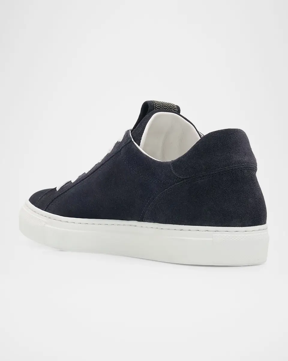Brunello Cucinelli Monili Suede Low-Top Sneakers | Thumbnail 4 Brunello Cucinelli Monili Suede Low-Top Sneakers | Thumbnail 4