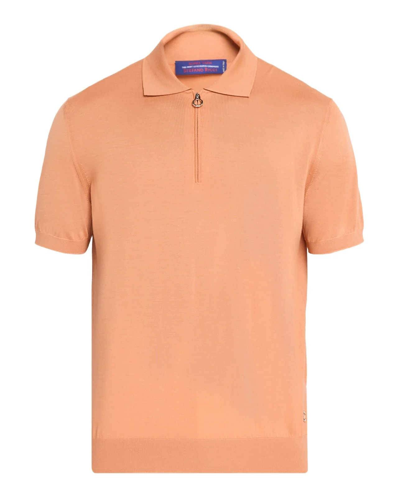 Men's Cashmere, Wool and Silk Quarter-Zip Polo Shirt