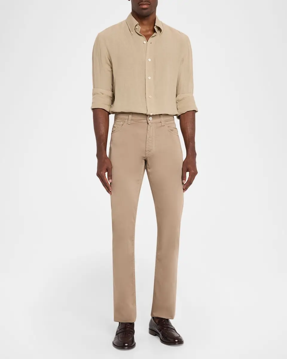 Stefano Ricci Men's Slim Cotton-Stretch Five-Pocket Pants | Thumbnail 2 Stefano Ricci Men's Slim Cotton-Stretch Five-Pocket Pants | Thumbnail 2