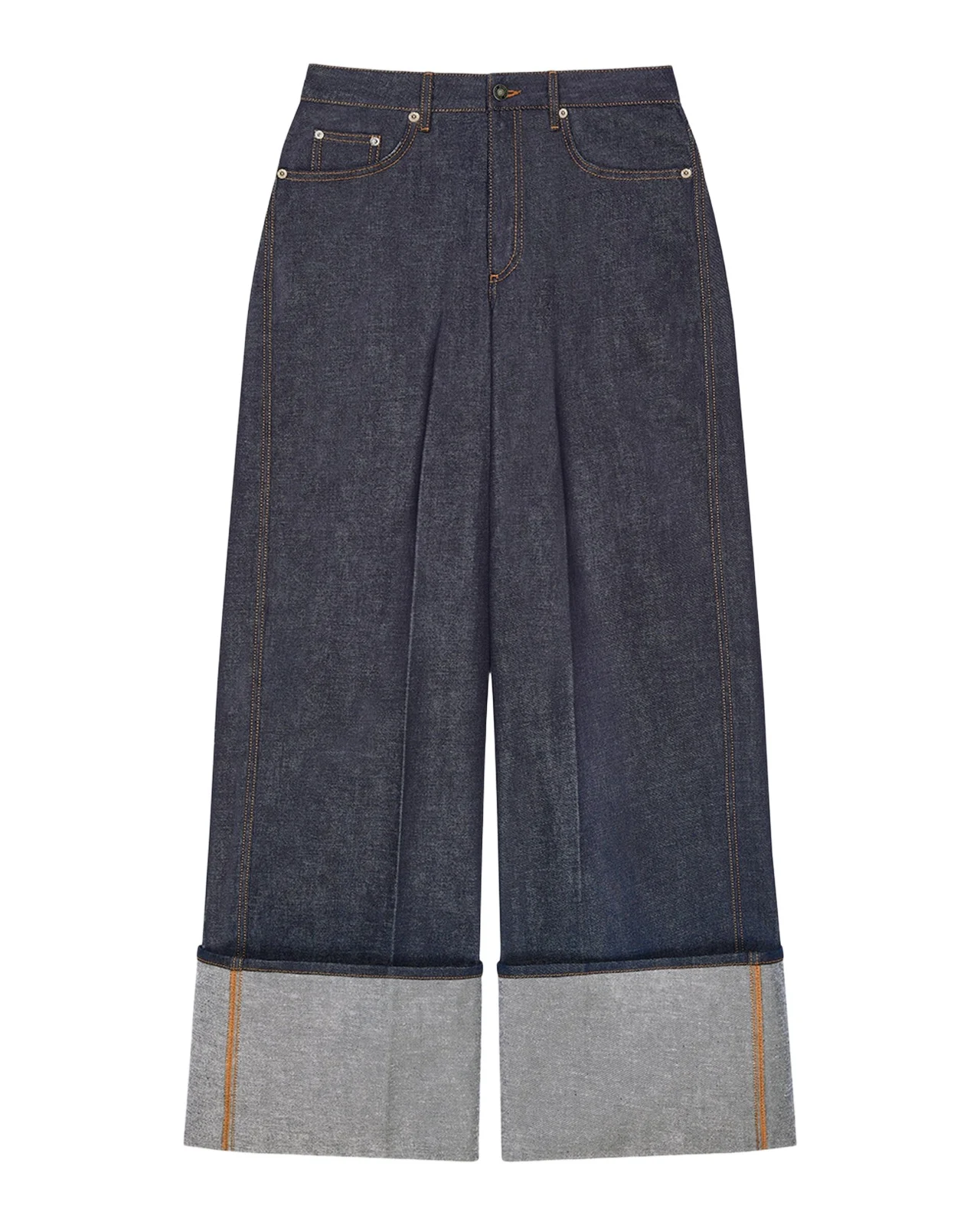 Givenchy Turn-Up Wide-Leg Denim Trousers