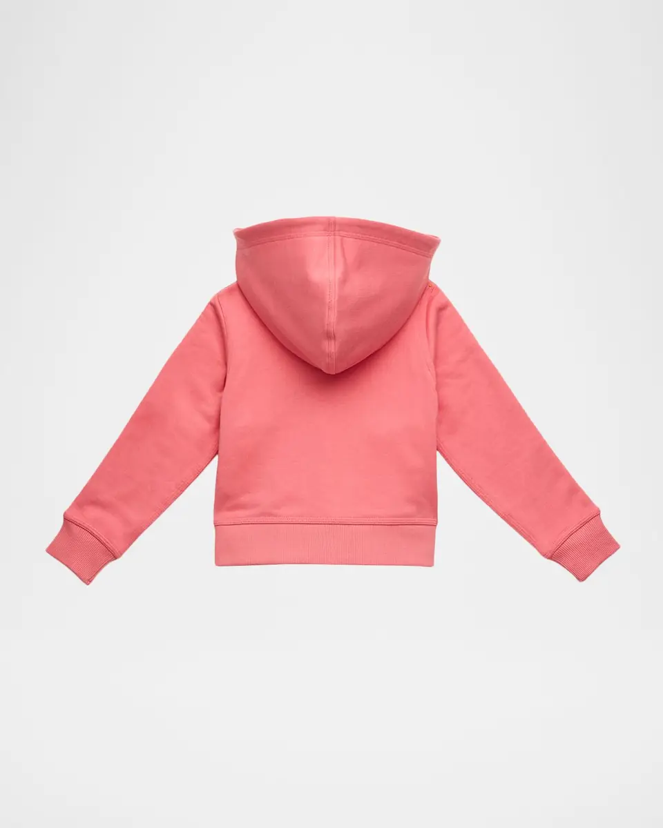Burberry Girl's Check-Trim Cotton Zip Hoodie, Size 3-14 | Thumbnail 2 Burberry Girl's Check-Trim Cotton Zip Hoodie, Size 3-14 | Thumbnail 2