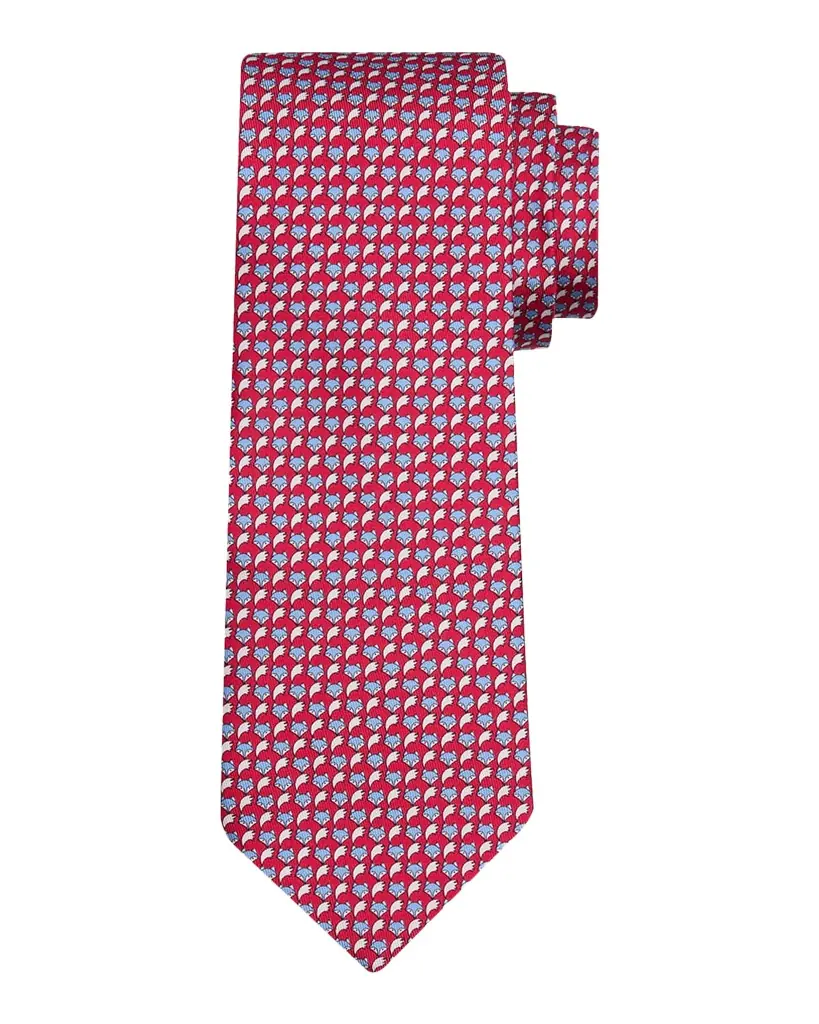 Ferragamo Men's Fox Face and Tail Silk Tie | Image 1 Ferragamo Men's Fox Face and Tail Silk Tie | Image 1