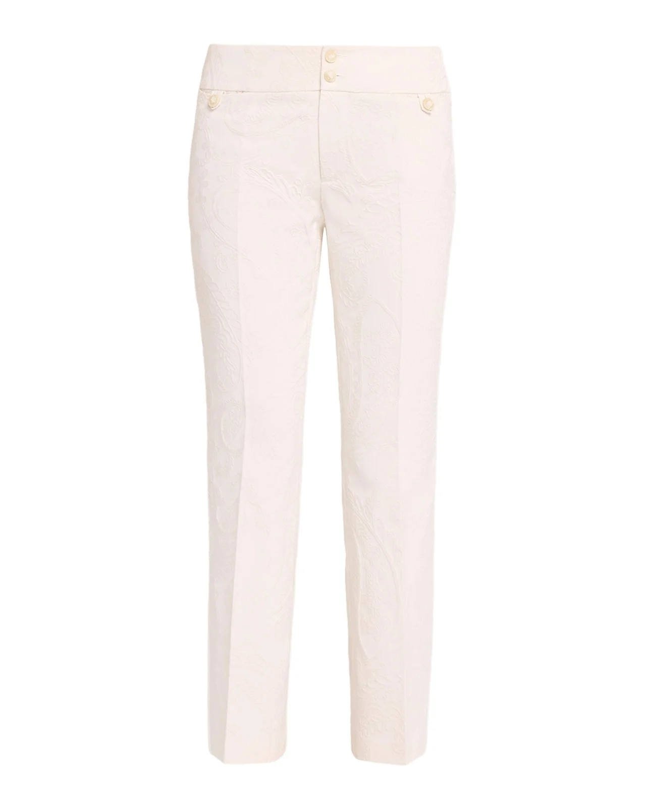 Flared Cotton-Blend Paisley Jacquard Trousers Flared Cotton-Blend Paisley Jacquard Trousers