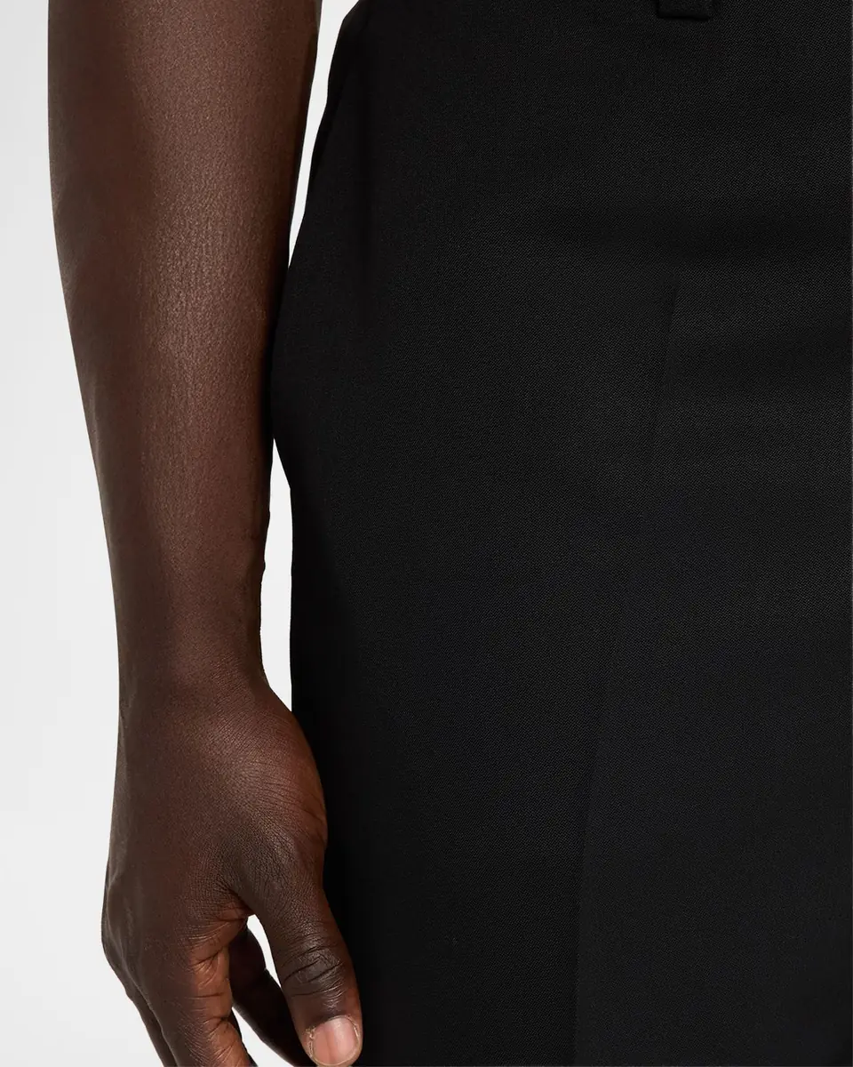 Versace Men's Wool Straight Leg Flat-Front Trousers | Thumbnail 5 Versace Men's Wool Straight Leg Flat-Front Trousers | Thumbnail 5