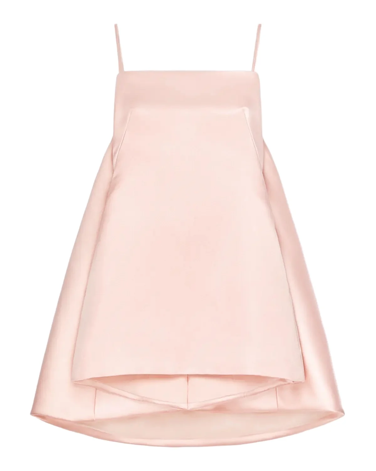 Sliced Cape Satin Mini Dress