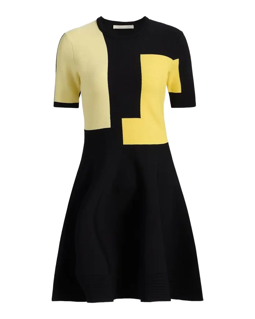 Jason Wu Collection Fit-&-Flare Colorblock Knit Mini Dress | Image 1 Jason Wu Collection Fit-&-Flare Colorblock Knit Mini Dress | Image 1