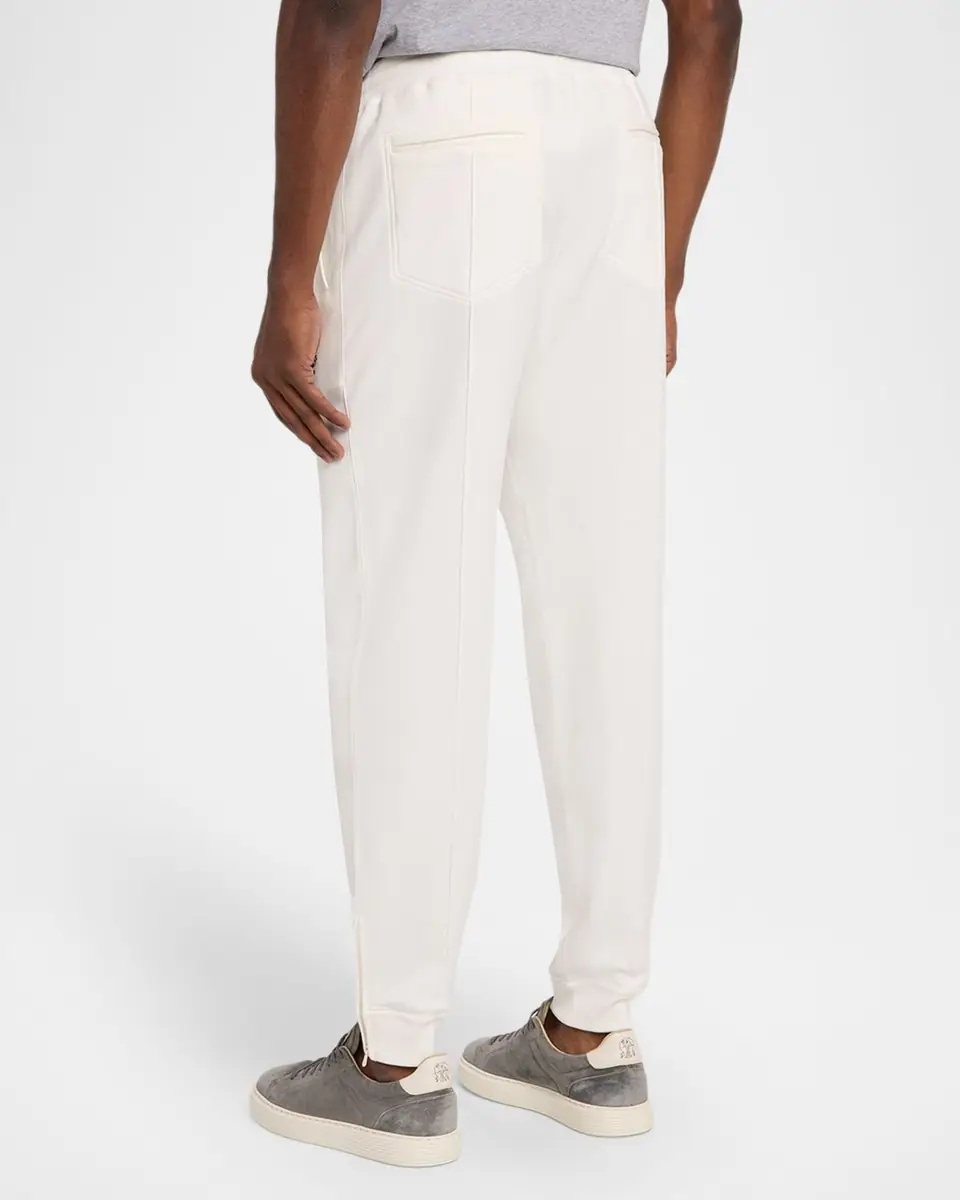 Brunello Cucinelli Men's Tennis Pintuck Drawstring Pants | Thumbnail 3 Brunello Cucinelli Men's Tennis Pintuck Drawstring Pants | Thumbnail 3