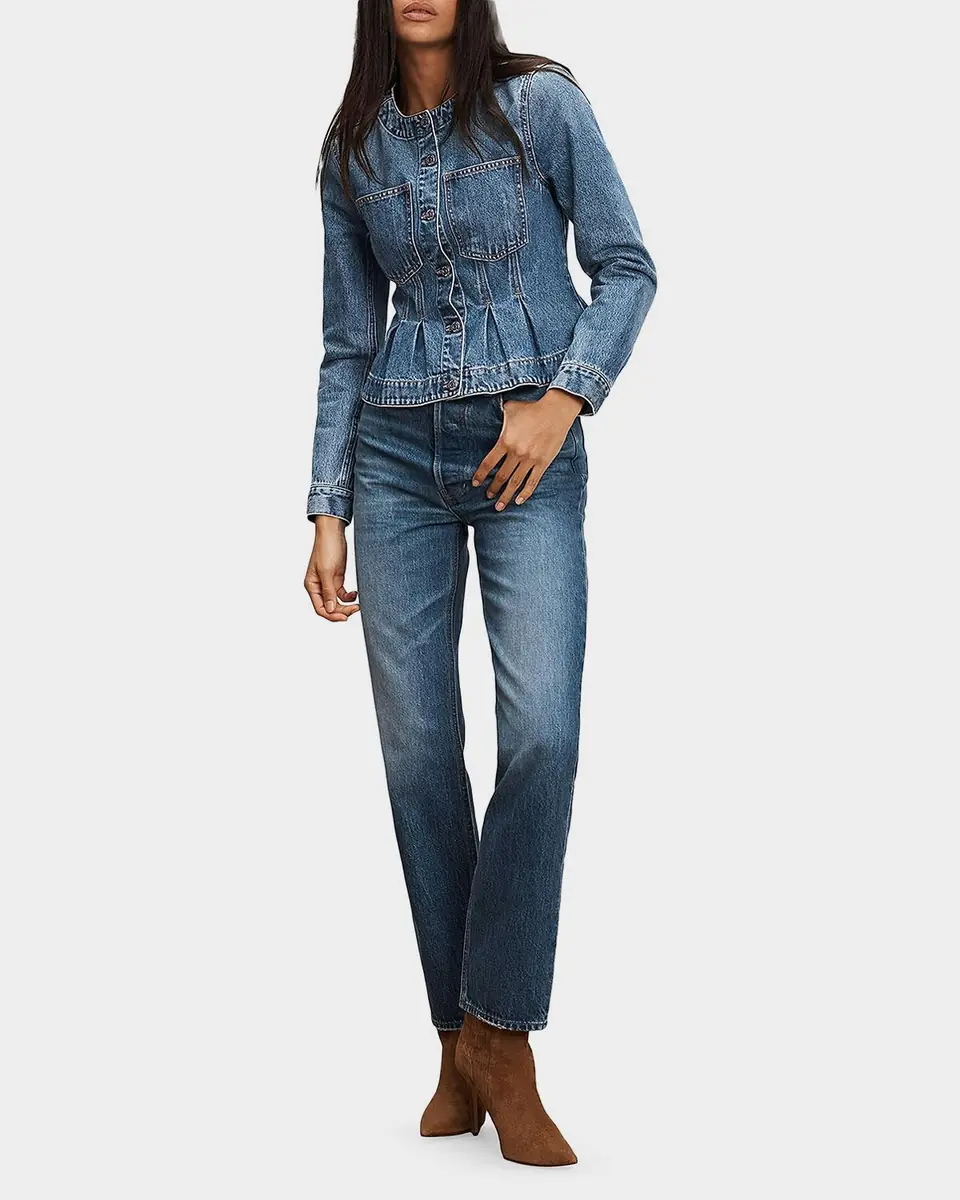 Veronica Beard Zahara Denim Peplum Jacket | Thumbnail 2 Veronica Beard Zahara Denim Peplum Jacket | Thumbnail 2