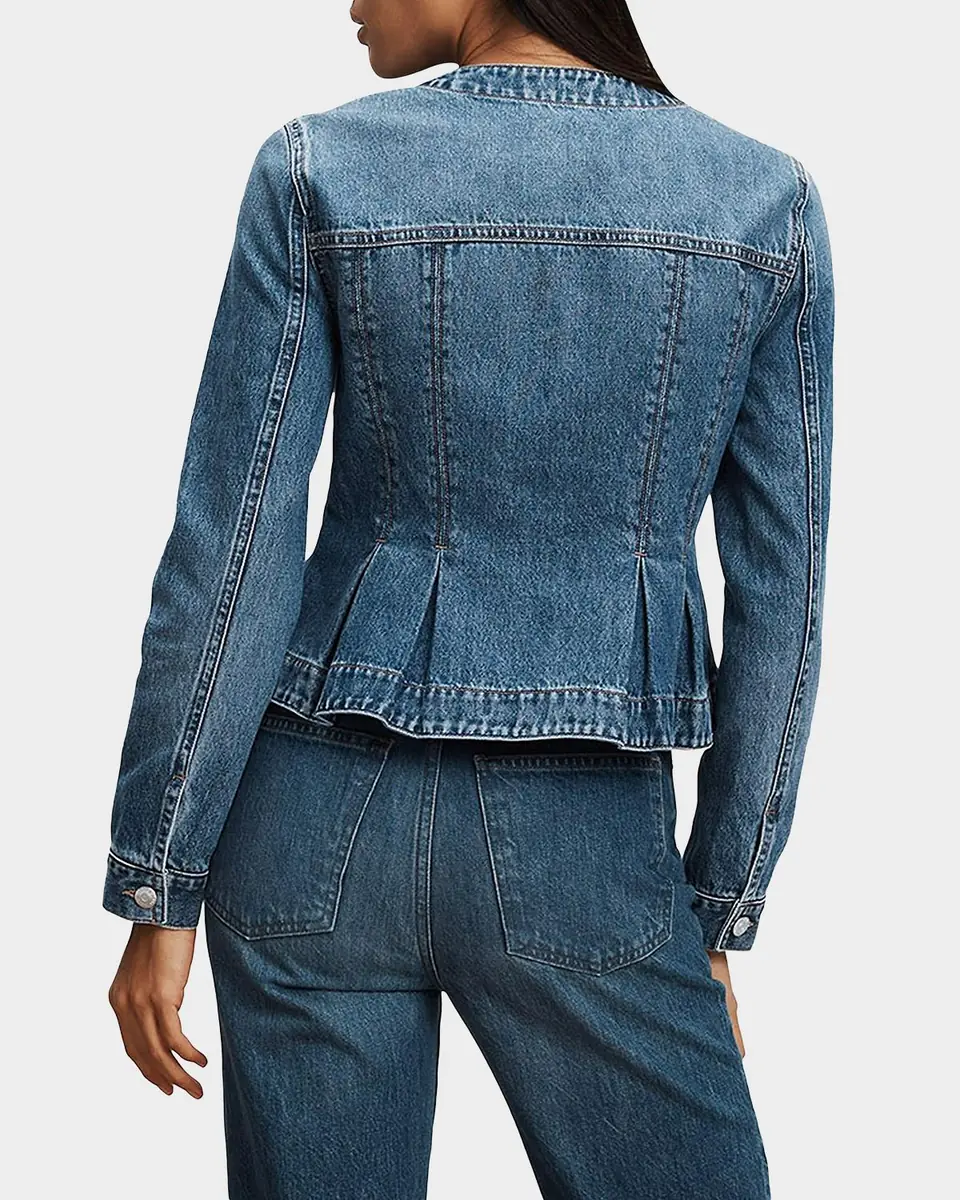 Veronica Beard Zahara Denim Peplum Jacket | Thumbnail 3 Veronica Beard Zahara Denim Peplum Jacket | Thumbnail 3