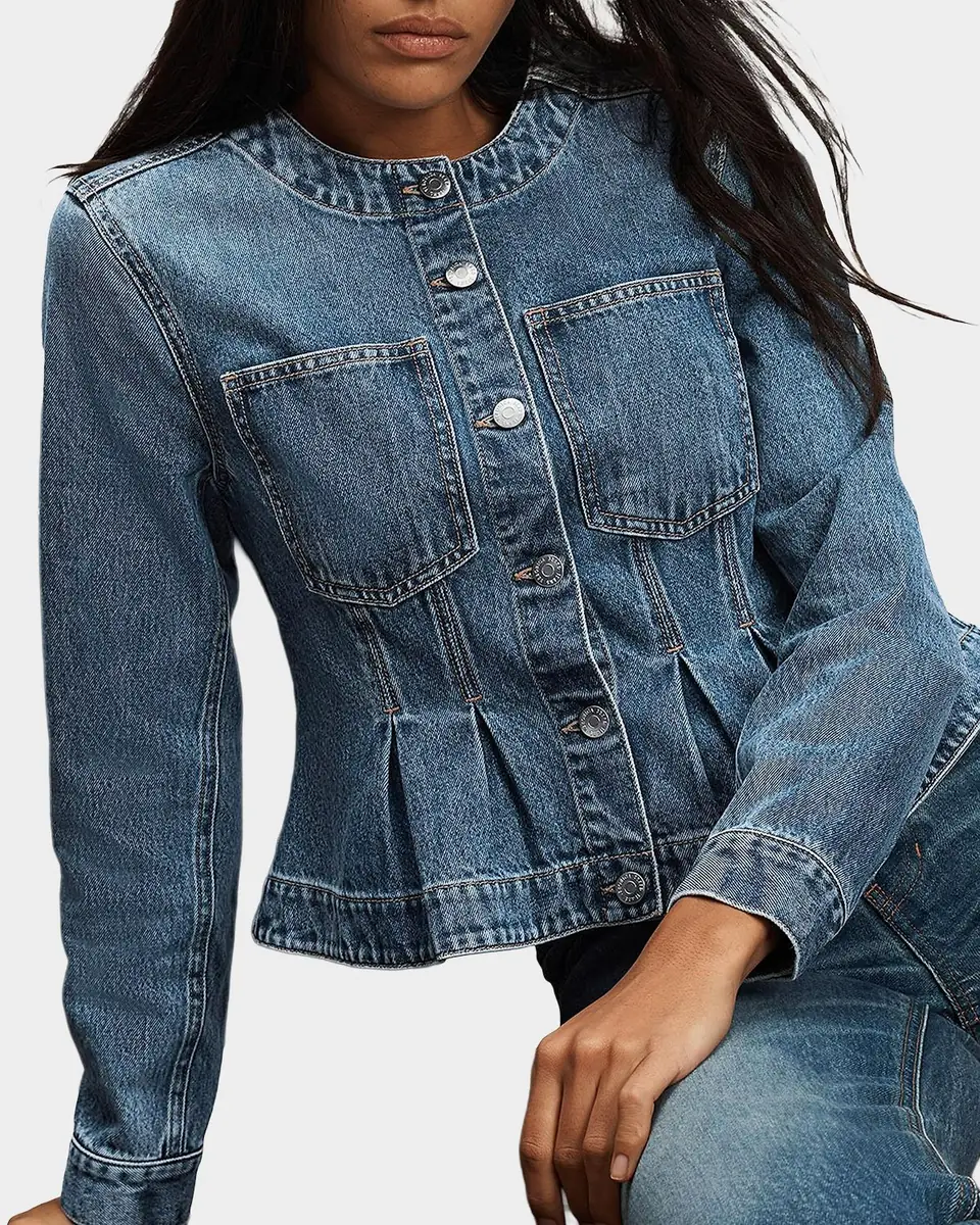 Veronica Beard Zahara Denim Peplum Jacket | Thumbnail 6 Veronica Beard Zahara Denim Peplum Jacket | Thumbnail 6