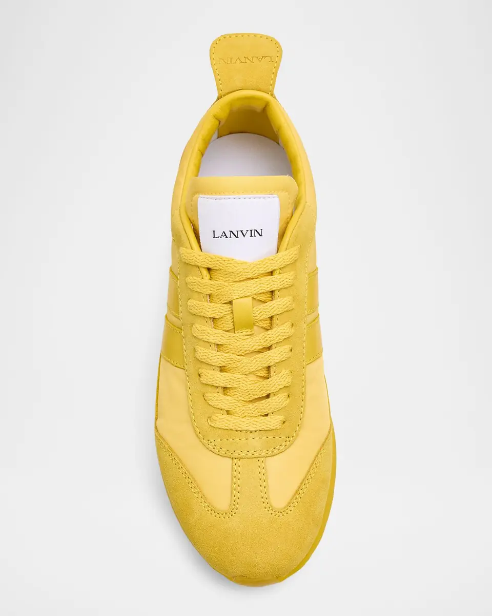 Lanvin Men's Nylon & Suede Low-Top Sneakers | Thumbnail 4 Lanvin Men's Nylon & Suede Low-Top Sneakers | Thumbnail 4