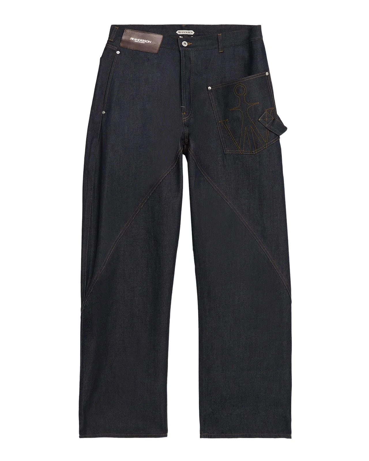 JW Anderson Men's Twisted Workwear Denim Jeans
