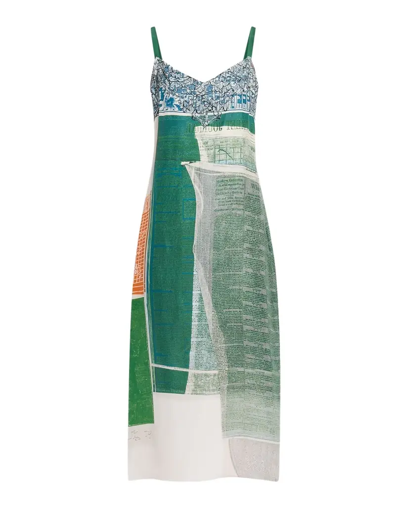 Jason Wu Collection x Robert Rauschenberg Platter-Print Midi Slip Dress | Image 1 Jason Wu Collection x Robert Rauschenberg Platter-Print Midi Slip Dress | Image 1
