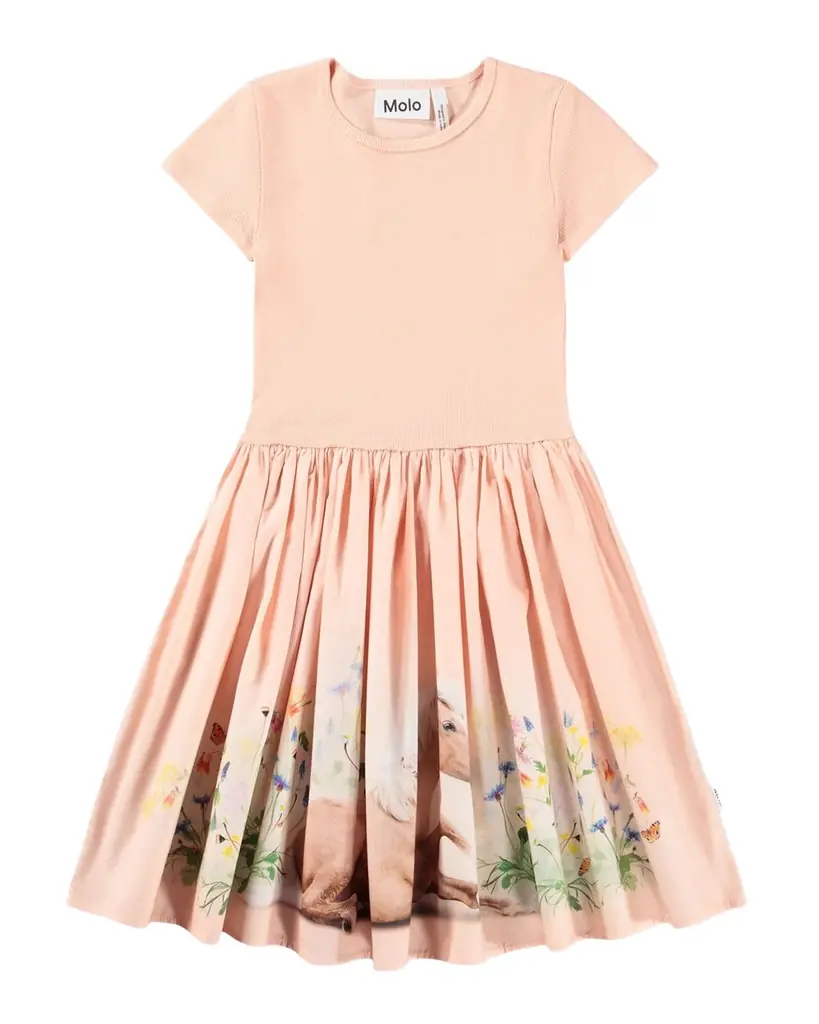 Molo Girl 's Cissa Short-Sleeved Organic Cotton Dress | Image 1 Molo Girl 's Cissa Short-Sleeved Organic Cotton Dress | Image 1