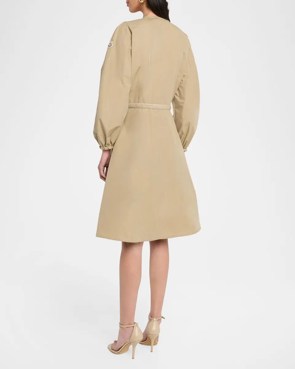 Moncler Pleated Poplin Dress | Thumbnail 3