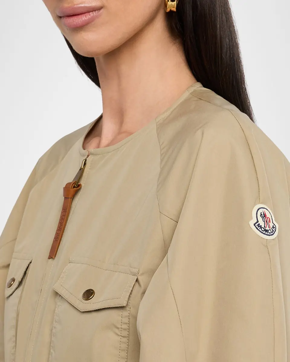 Moncler Pleated Poplin Dress | Thumbnail 5