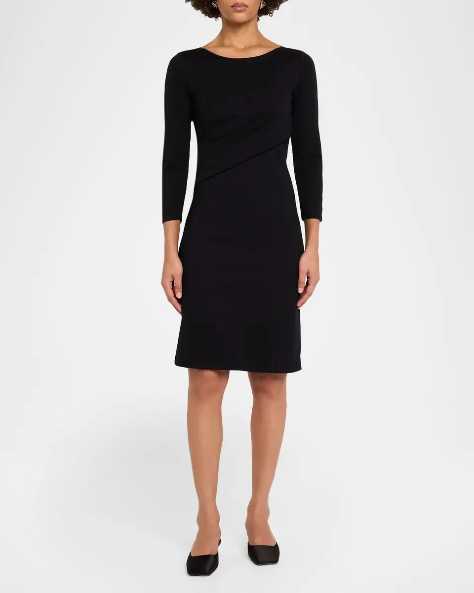 Emporio Armani Ruched 3/4-Sleeve Dress | Thumbnail 2