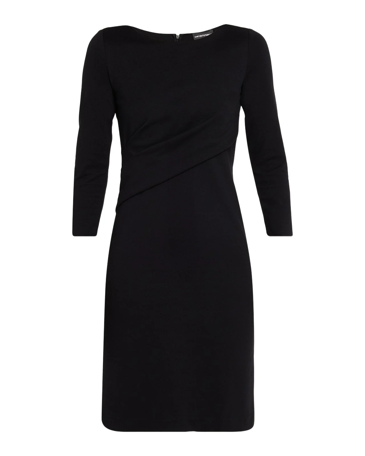 Emporio Armani Ruched 3/4-Sleeve Dress